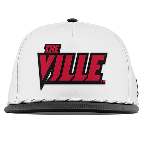 University of Louisville "The Ville Block" Flat 5 Panel Rope White/Black
