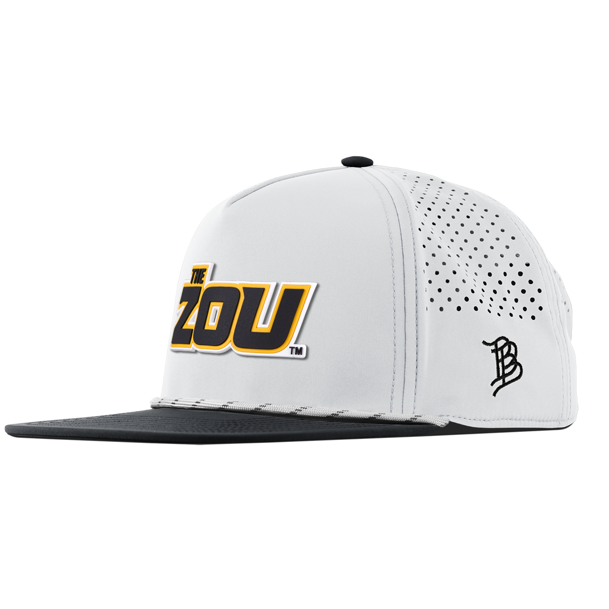 University of Missouri "The Zou" Flat 5 Panel Rope White/Black