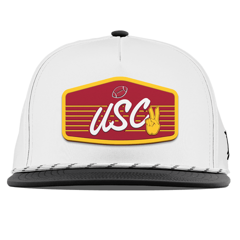 University of Southern California "Trojans Football" Flat 5 Panel Rope White/Black