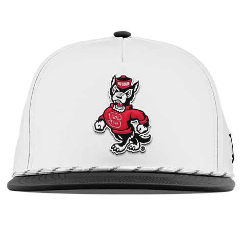 North Carolina State "Tuffy The Wolf" Flat 5 Panel Rope White/Black