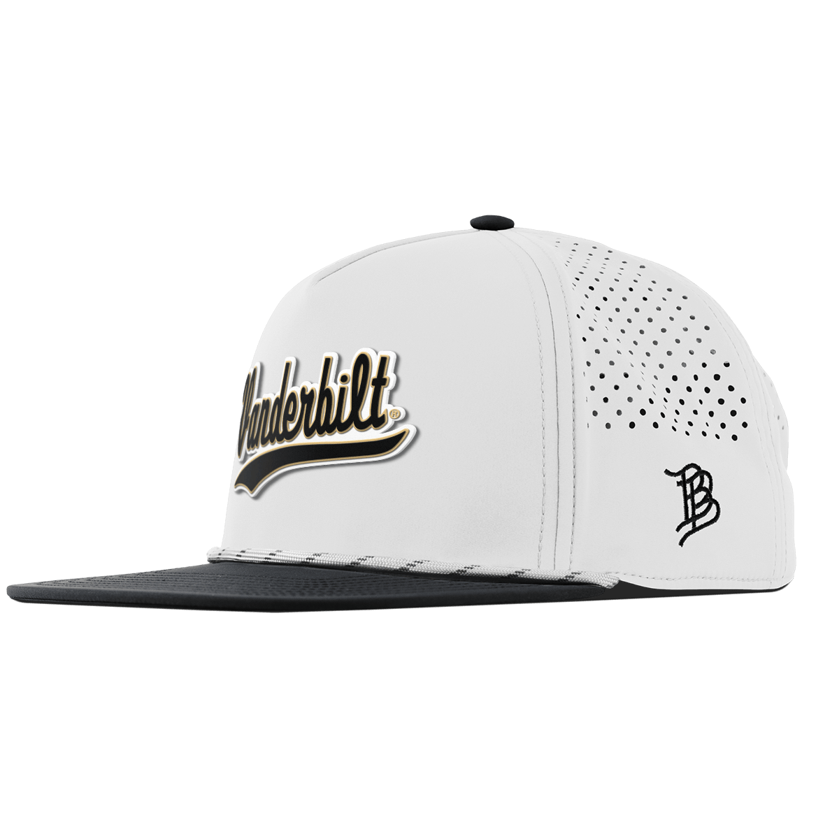 Vanderbilt University "Vanderbilt Script" Flat 5 Panel Rope White/Black