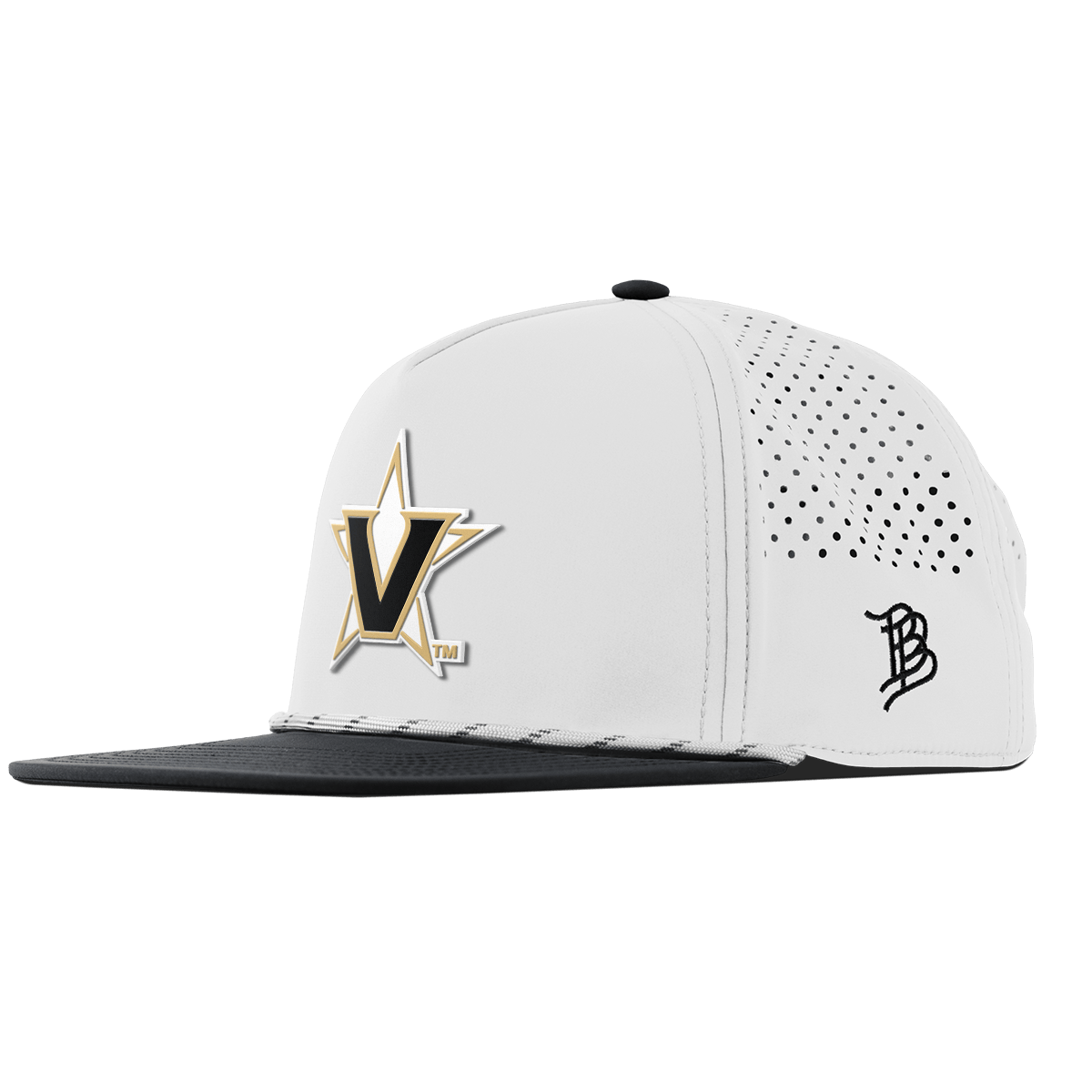 Vanderbilt University "Vanderbilt Team Logo" Flat 5 Panel Rope White/Black