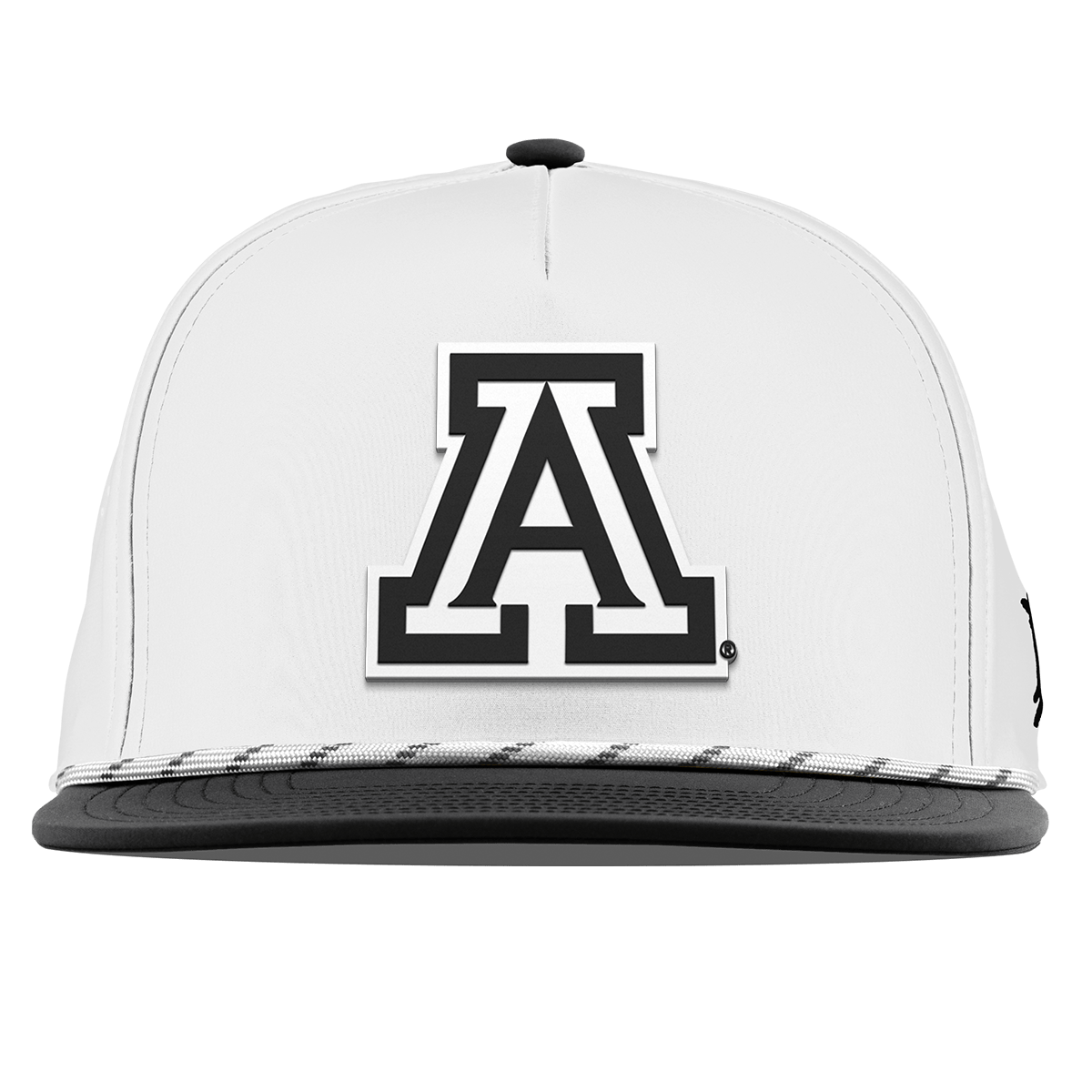 University of Arizona "Vintage Arizona Block" Flat 5 Panel Rope White/Black