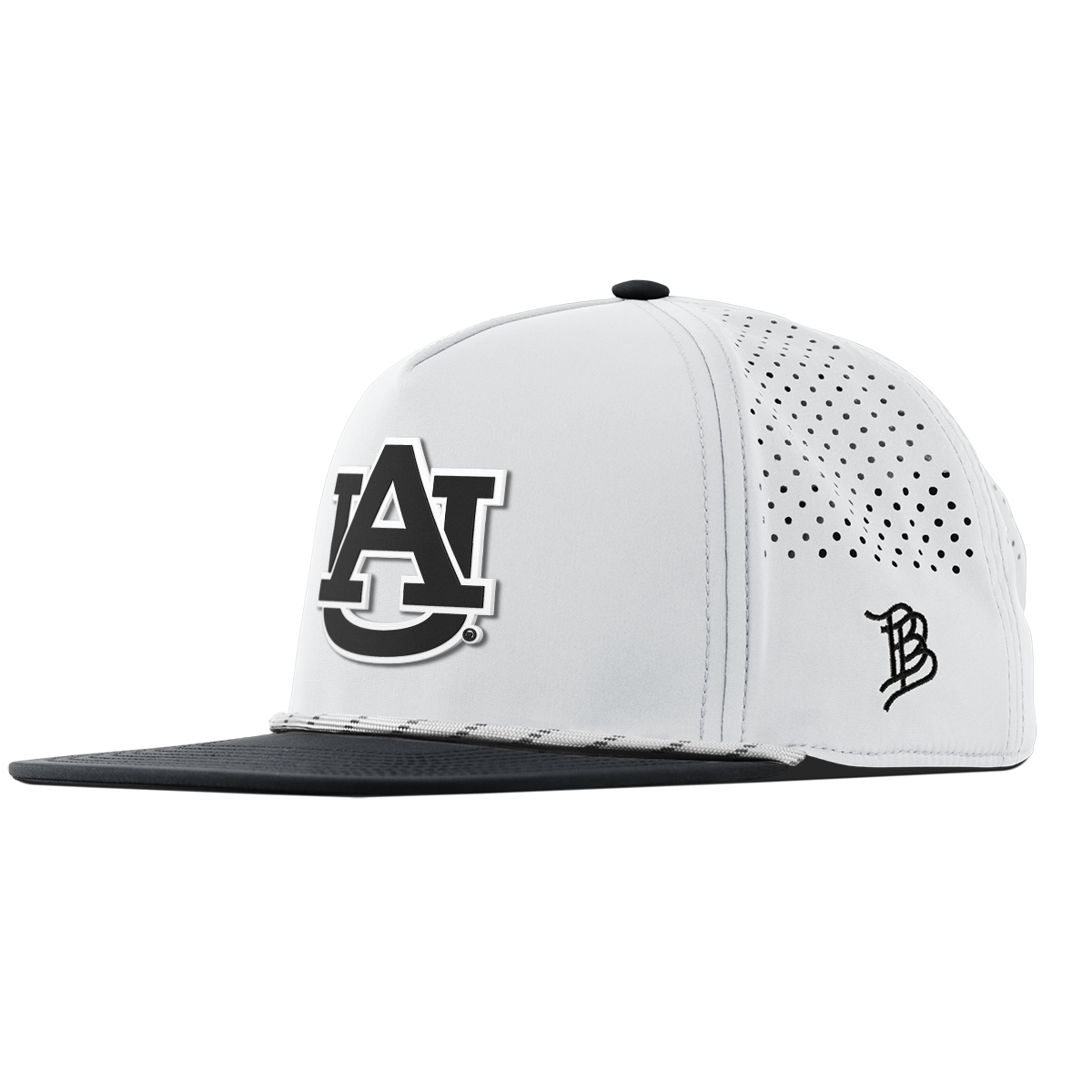 Auburn University "Vintage Auburn Team Logo" Flat 5 Panel Rope White/Black