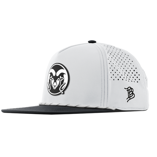 Colorado State University "Vintage CSU Team Logo" Flat 5 Panel Rope White/Black