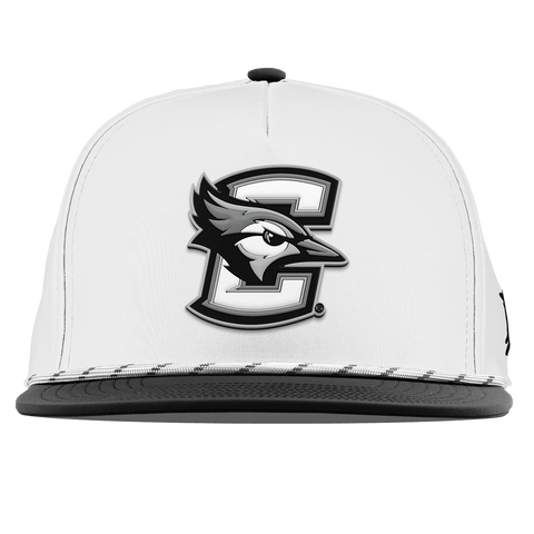 Creighton University "Vintage Creighton Block" Flat 5 Panel Rope White/Black