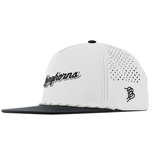 University of Texas "Vintage Texas Longhorn Script" Flat 5 Panel Rope White/Black