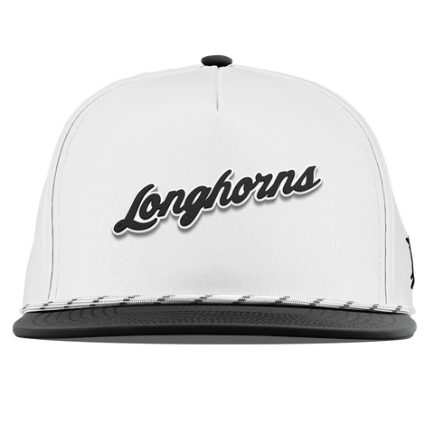 University of Texas "Vintage Texas Longhorn Script" Flat 5 Panel Rope White/Black
