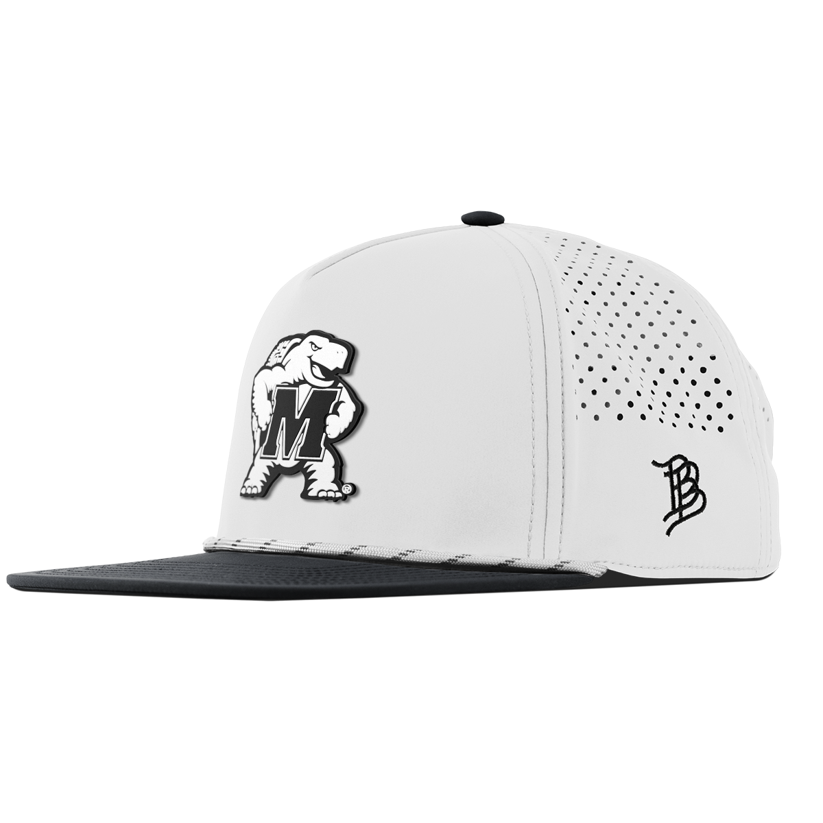 University of Maryland "Vintage Maryland Team Logo" Flat 5 Panel Rope White/Black