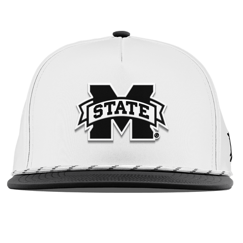 Mississippi State University "Vintage Miss State Team Logo" Flat 5 Panel Rope White/Black