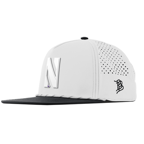 Northwestern University "Vintage Northwestern Block" Flat 5 Panel Rope White/Black