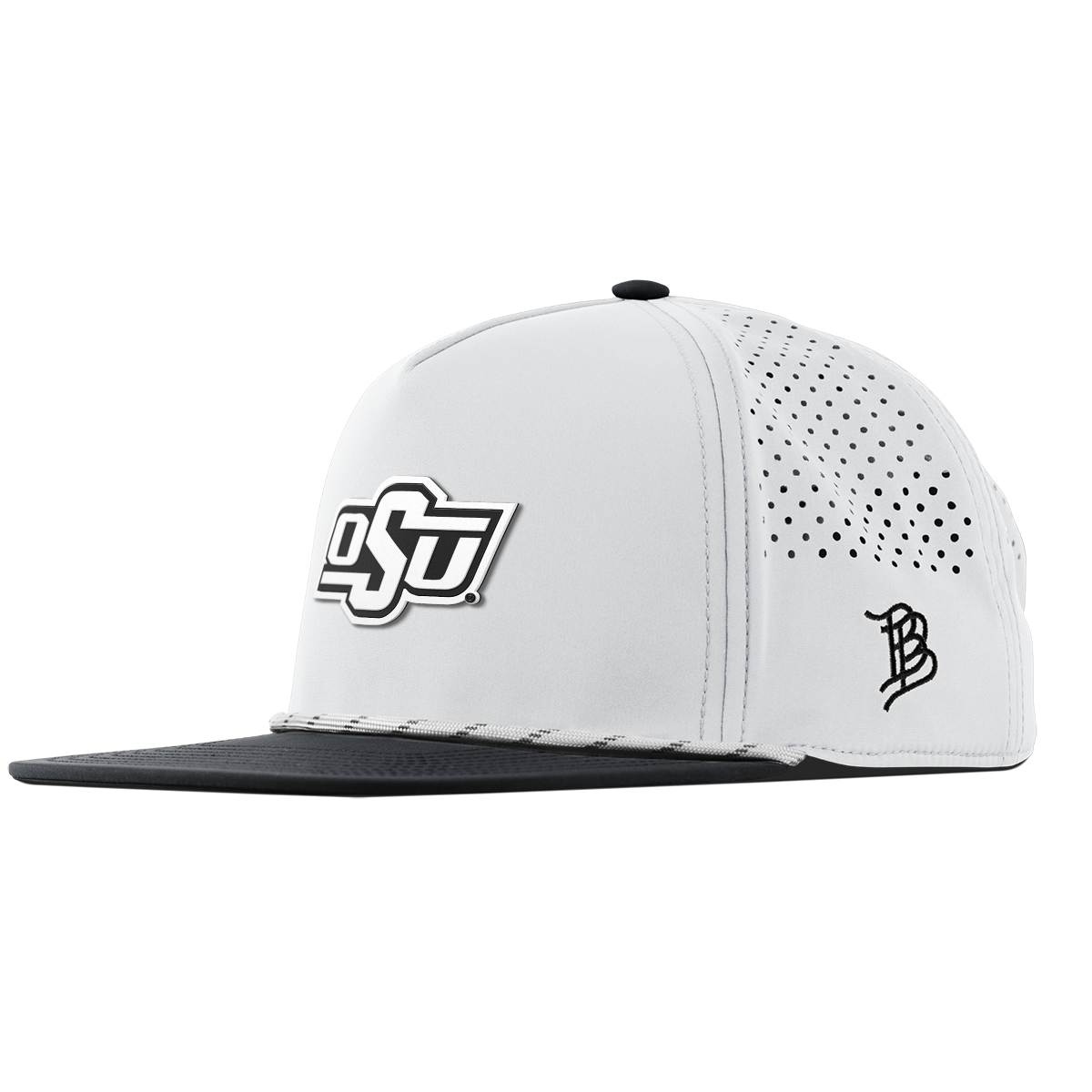 Oklahoma State University "Vintage OSU Team Logo" Flat 5 Panel Rope White/Black
