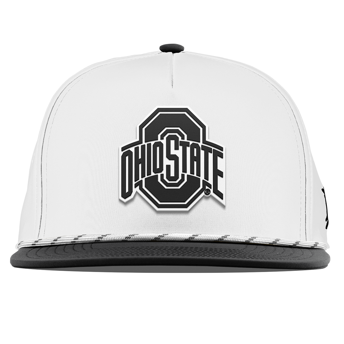 Ohio State University "Vintage Ohio State Team Logo" Flat 5 Panel Rope White/Black