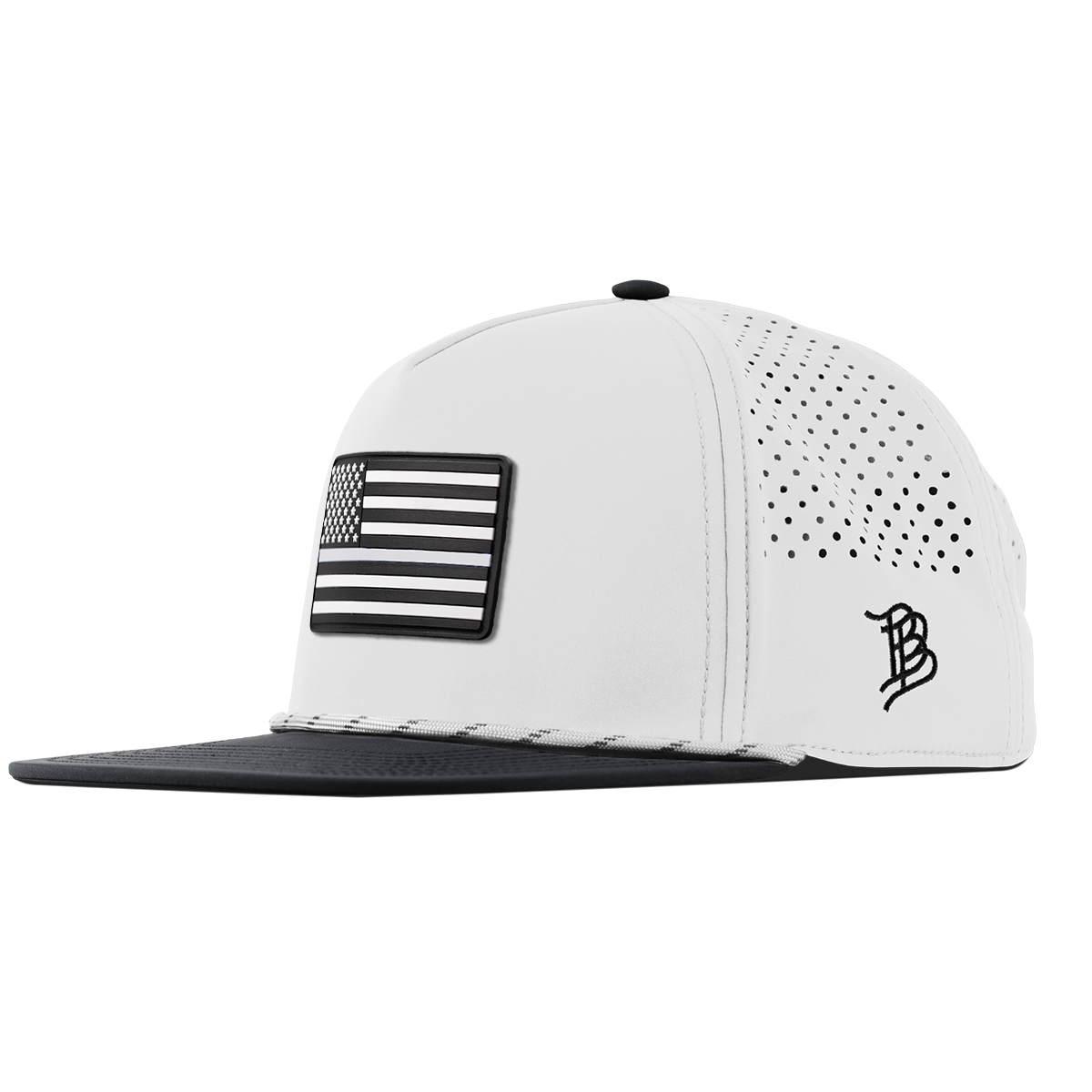 Vintage Old Glory Flat 5 Panel Rope White/Black