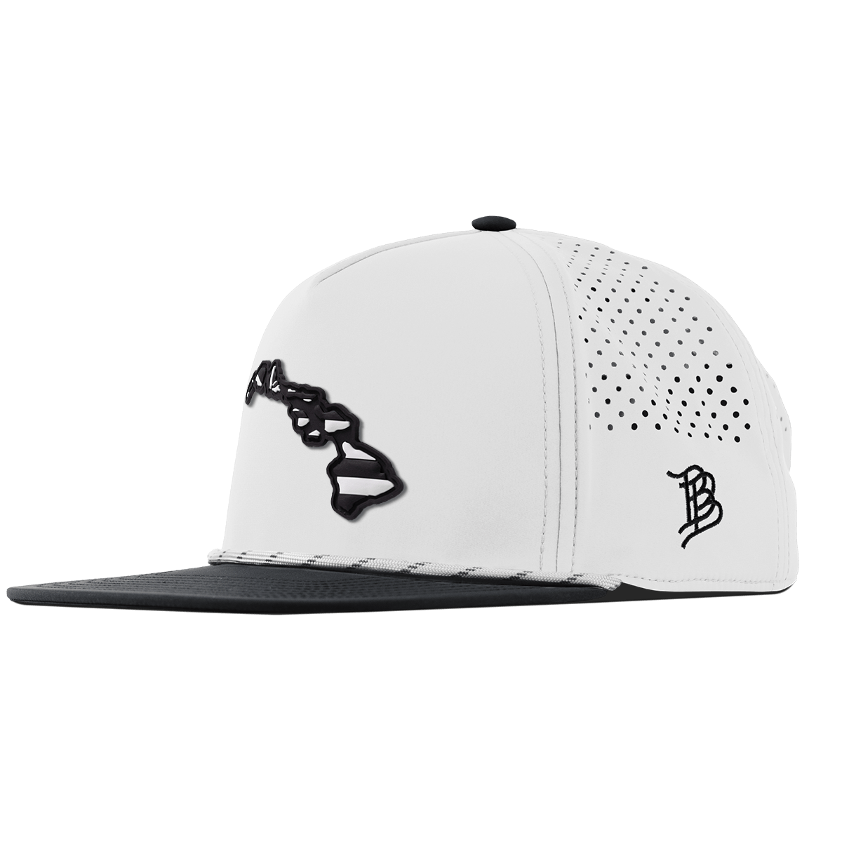 Hawaii Vintage Flat 5 Panel Rope White/Black
