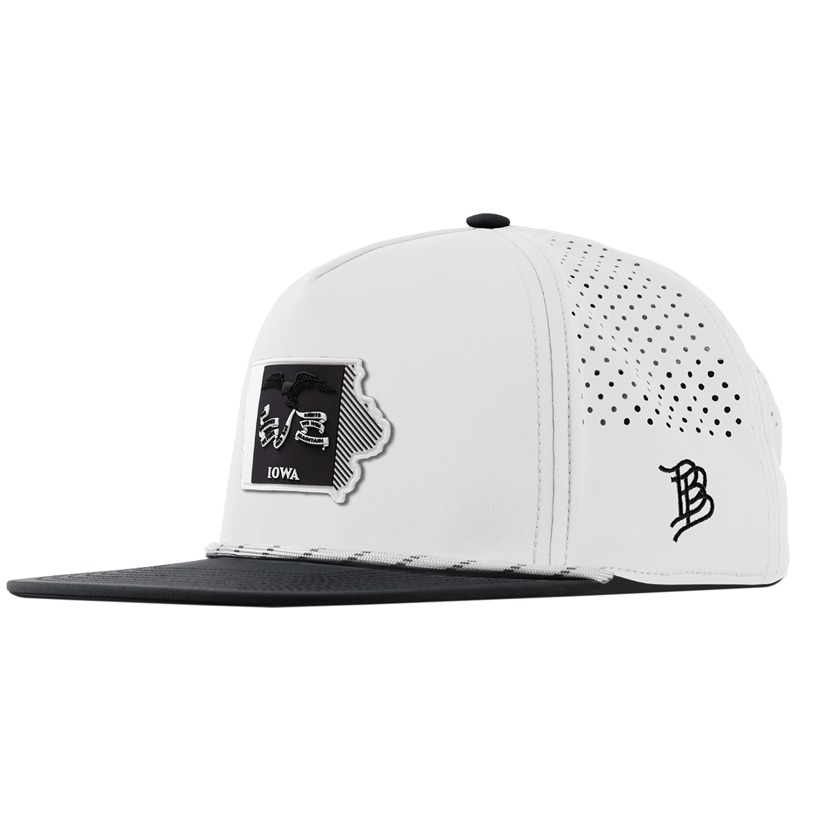 Iowa Vintage Flat 5 Panel Rope White/Black