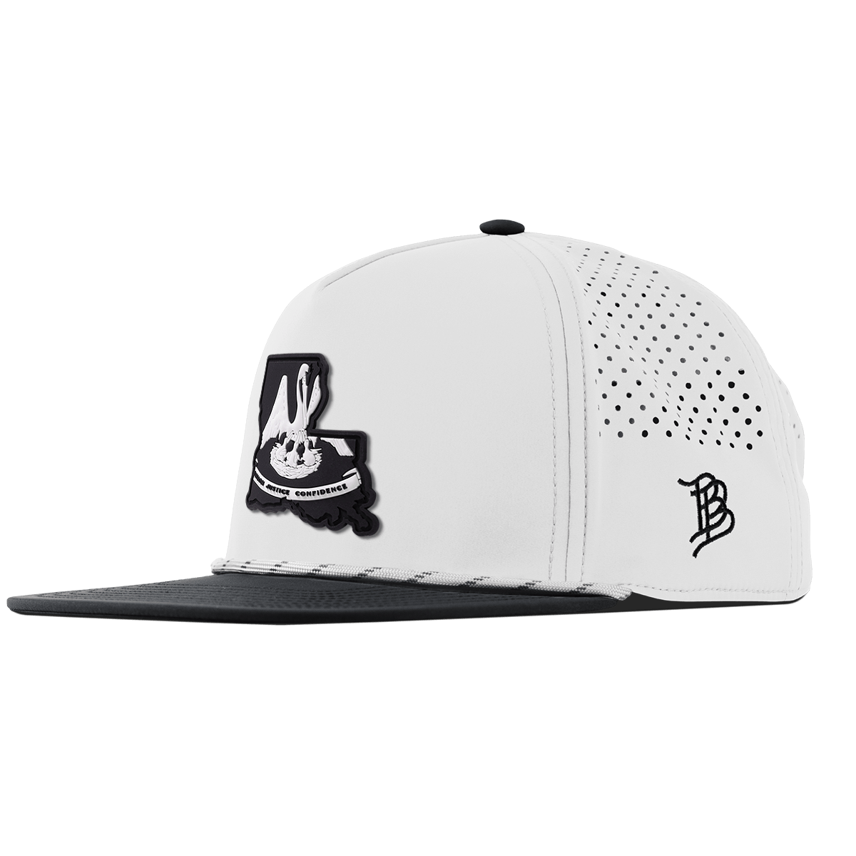 Louisiana Vintage Flat 5 Panel Rope White/Black