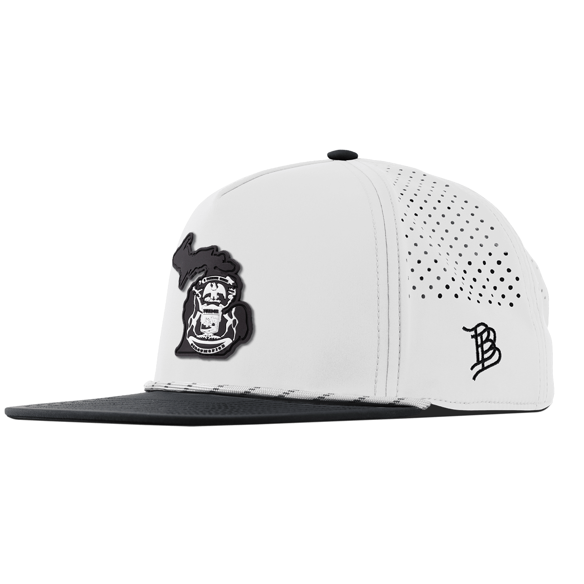 Michigan Vintage Flat 5 Panel Rope White/Black