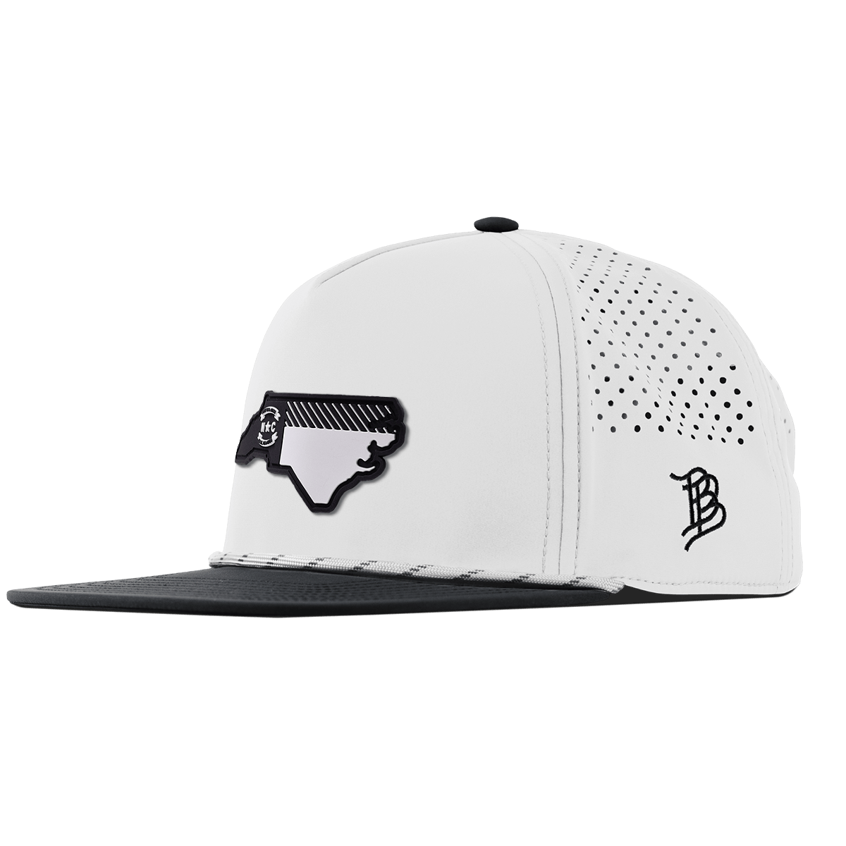 North Carolina Vintage Flat 5 Panel Rope White/Black