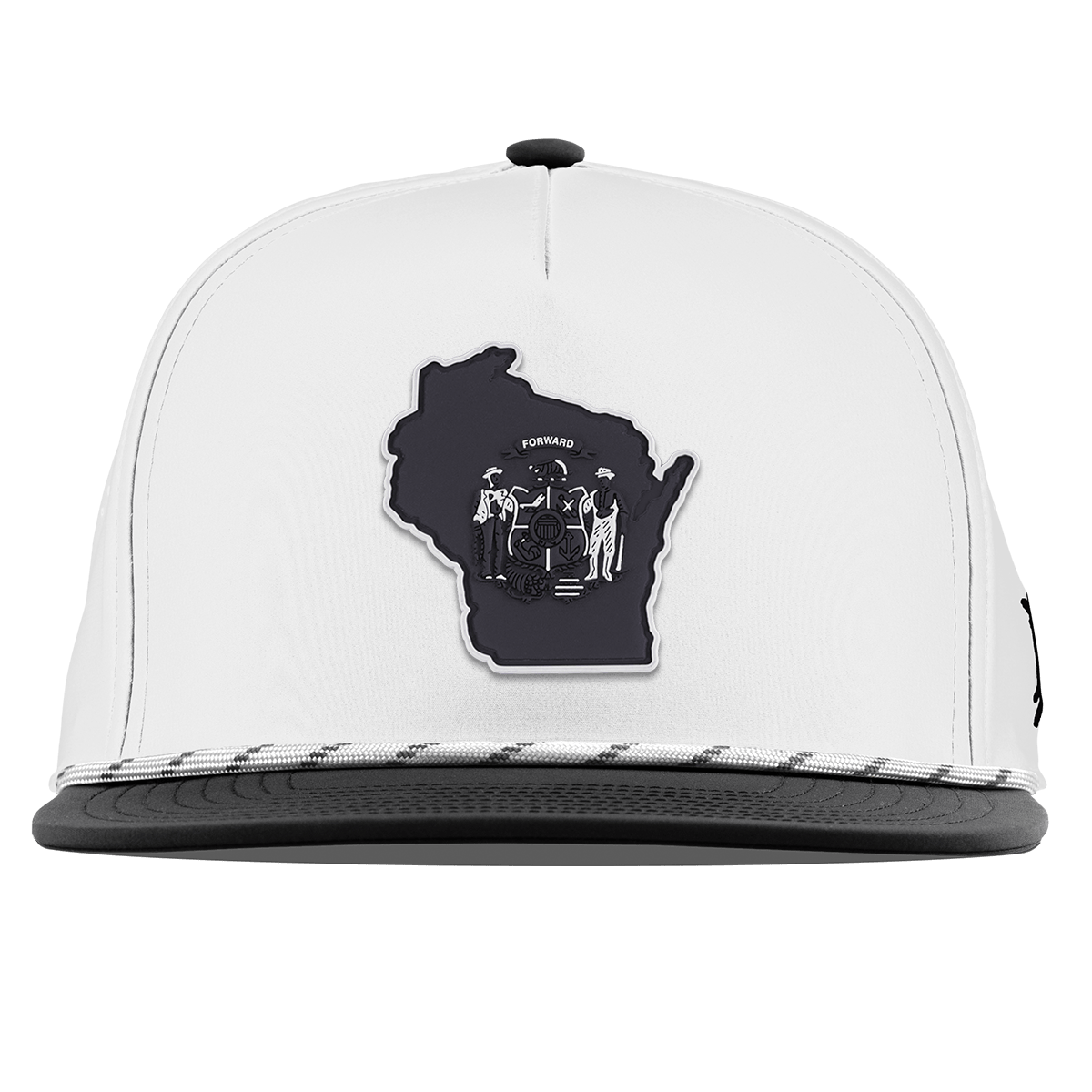 Wisconsin Vintage Flat 5 Panel Rope White/Black
