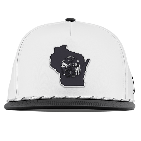 Wisconsin Vintage Flat 5 Panel Rope White/Black