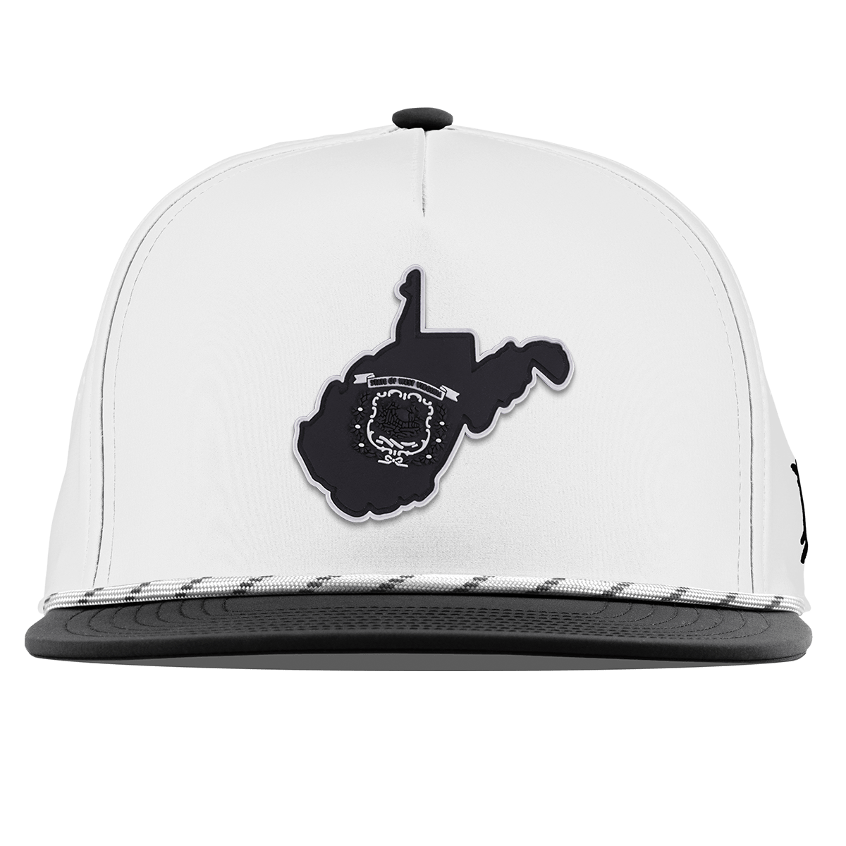 West Virginia Vintage Flat 5 Panel Rope White/Black