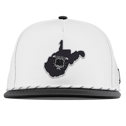 West Virginia Vintage Flat 5 Panel Rope White/Black