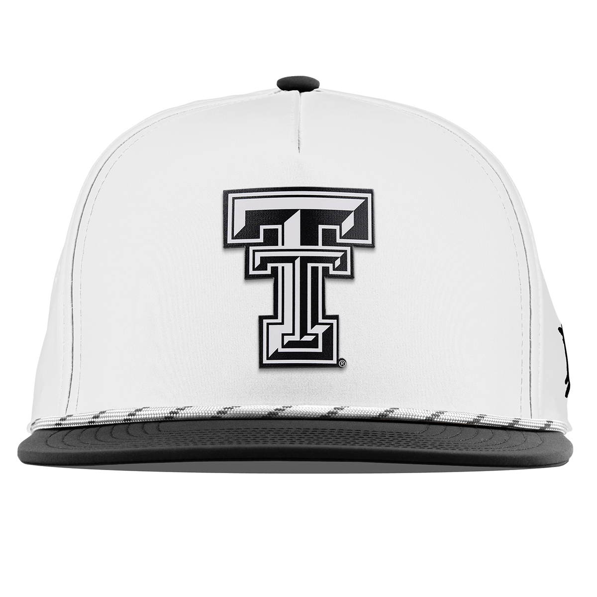 Texas Tech University "Vintage Texas Tech" Flat 5 Panel Rope White/Black