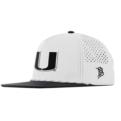 University of Miami "Vintage Miami Team Logo" Flat 5 Panel Rope White/Black