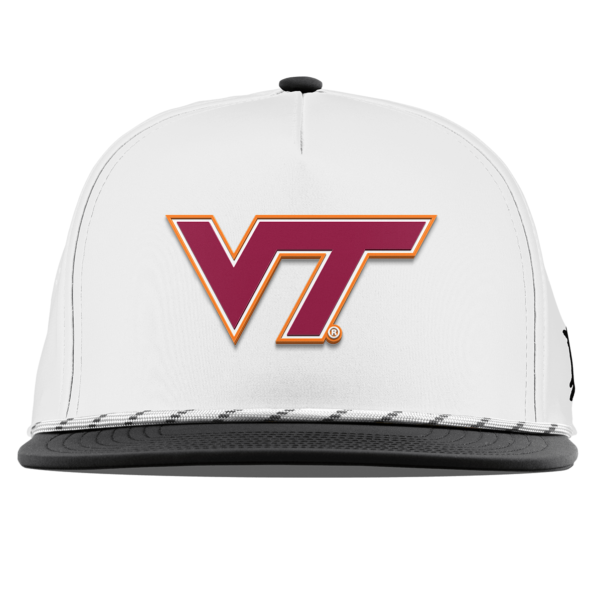 Virginia Tech University "Virginia Tech Team Logo" Flat 5 Panel Rope White/Black