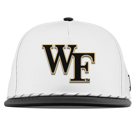 Wake Forest University "Wake Forest Block" Flat 5 Panel Rope White/Black