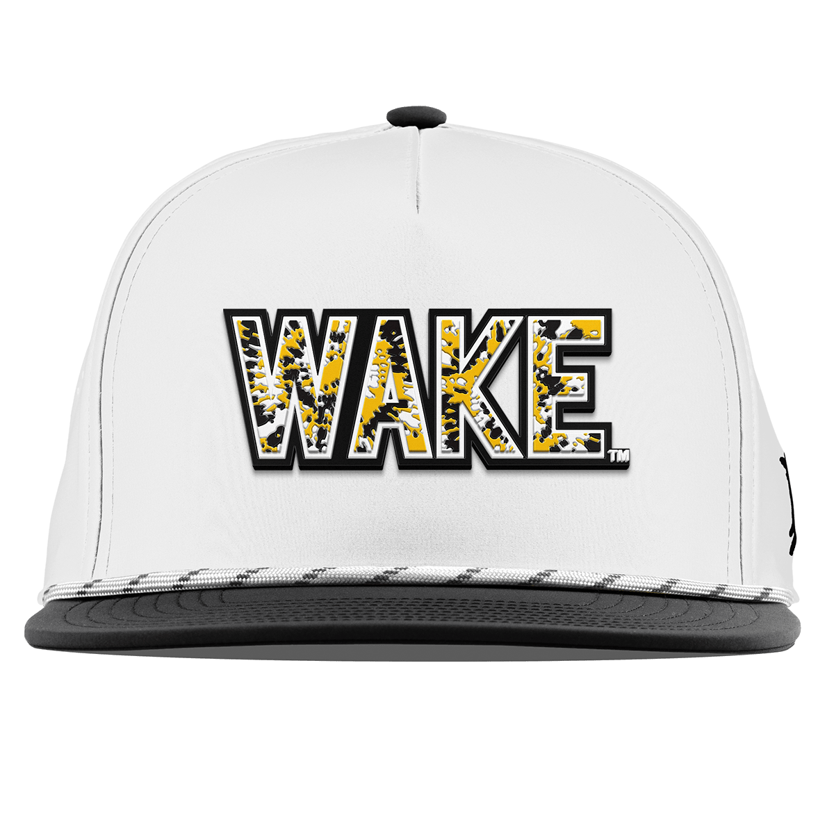 Wake Forest University "Wake Tie Dye" Flat 5 Panel Rope White/Black