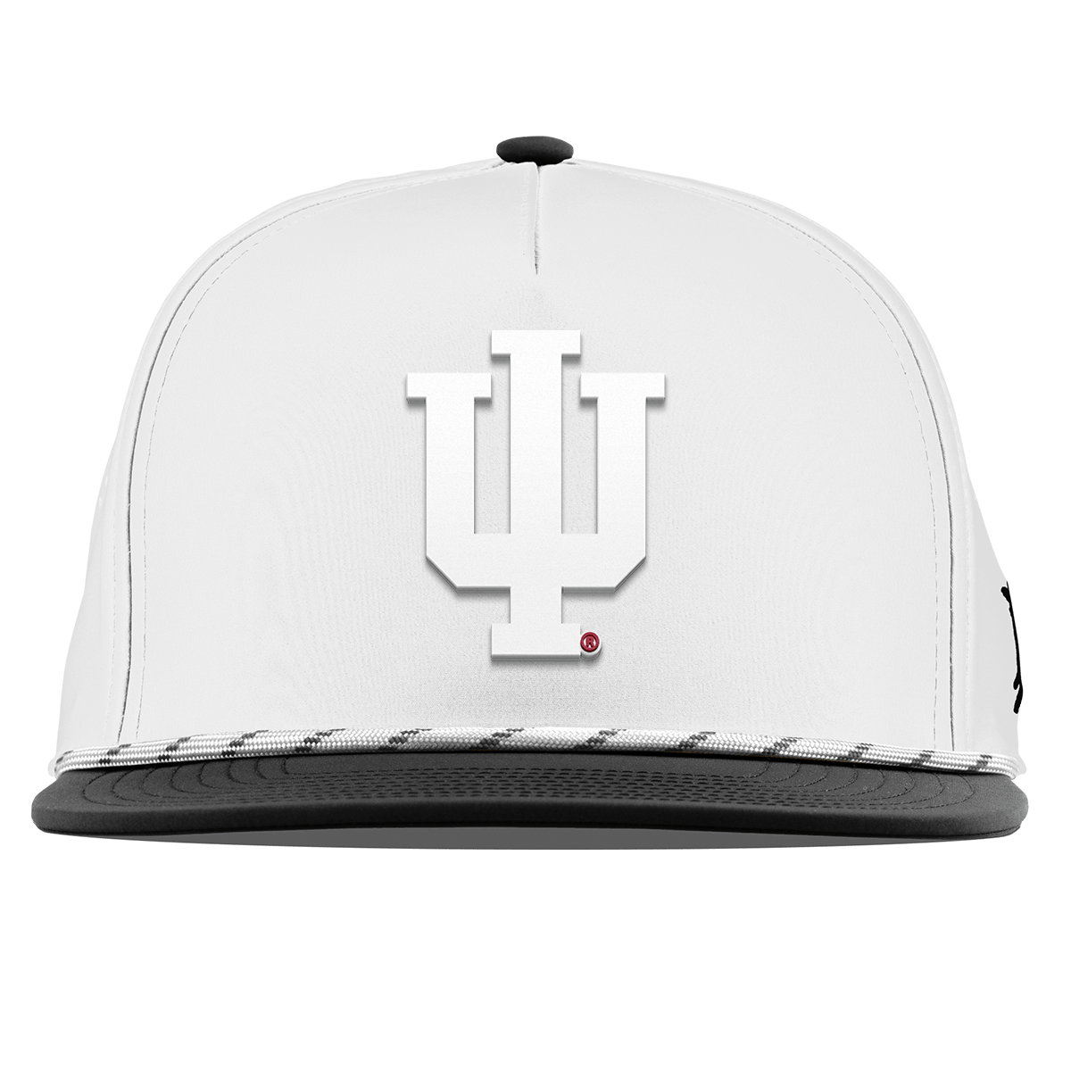 Indiana University "Whiteout Indiana Team Logo" Flat 5 Panel Rope White/Black