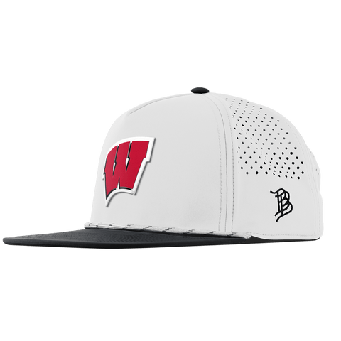 University of Wisconsin "Wisconsin Team Logo" Flat 5 Panel Rope White/Black