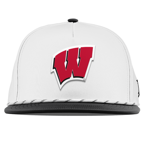 University of Wisconsin "Wisconsin Team Logo" Flat 5 Panel Rope White/Black