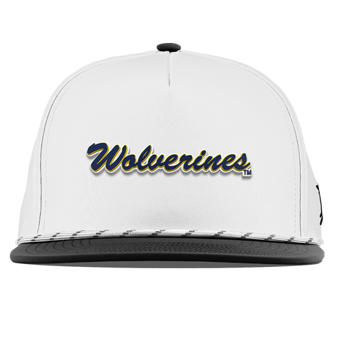 University of Michigan "Wolverines Script" Flat 5 Panel Rope White/Black
