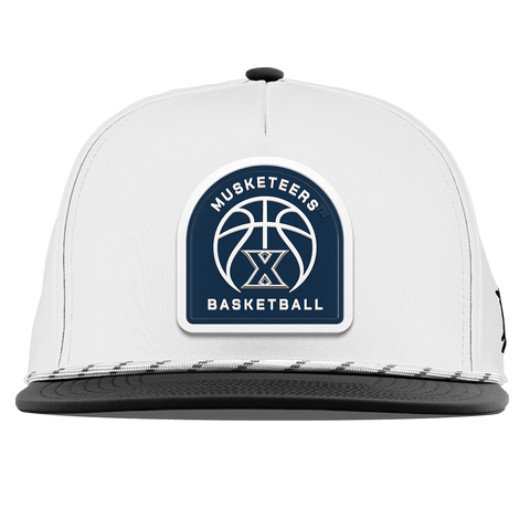 Xavier University "Xavier Basketball" Flat 5 Panel Rope White/Black
