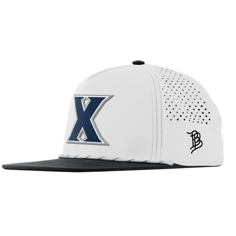 Xavier University "Xavier Block" Flat 5 Panel Rope White/Black