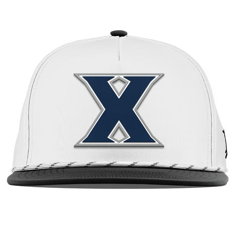 Xavier University "Xavier Block" Flat 5 Panel Rope White/Black