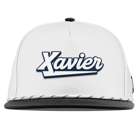 Xavier University "Xavier Script" Flat 5 Panel Rope White/Black