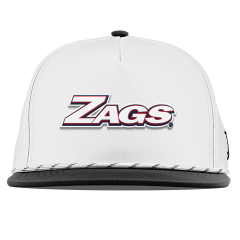 Gonzaga University "Zags Block" Flat 5 Panel Rope White/Black