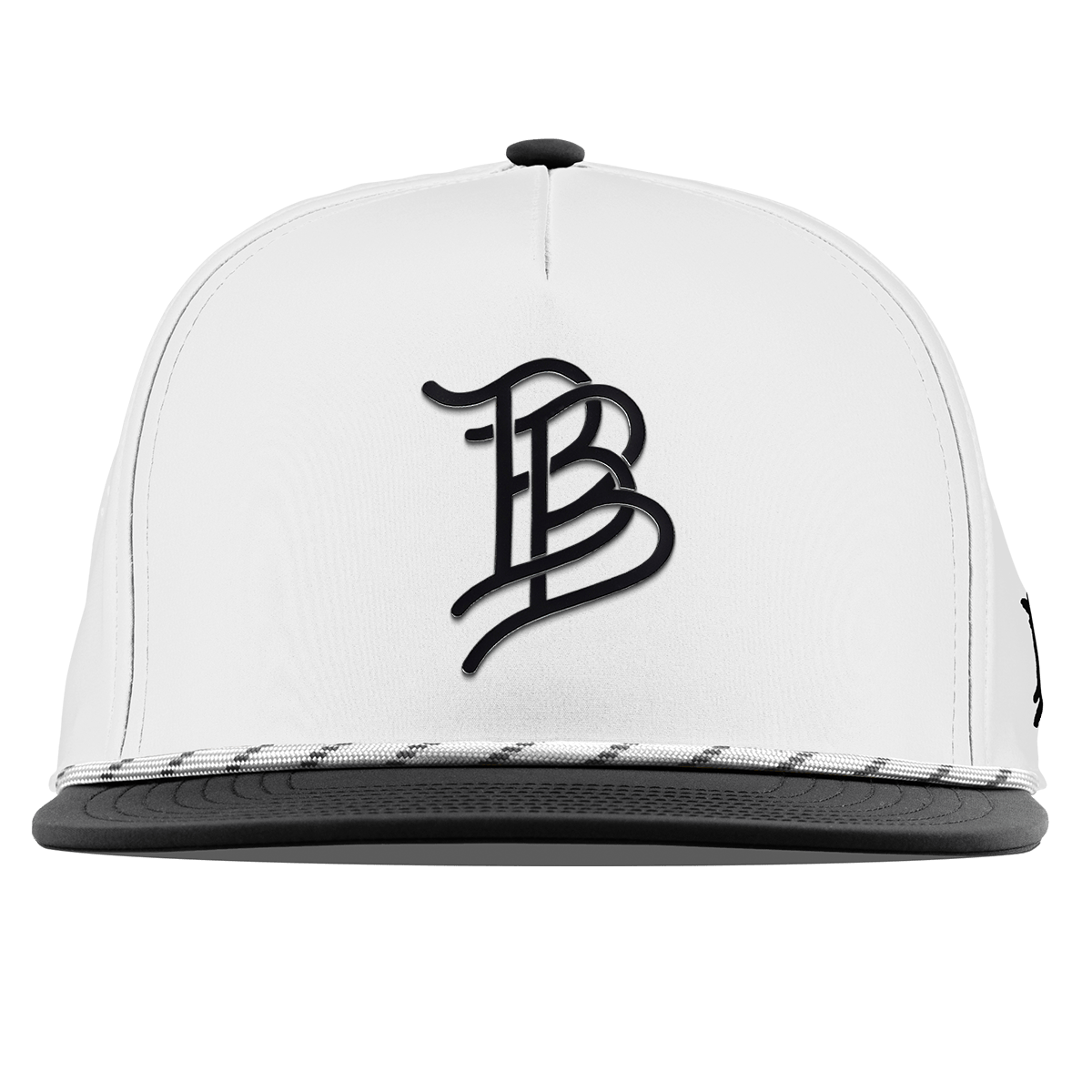 Stacked BB Icon Flat 5 Panel Rope White/Black