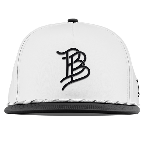 Stacked BB Icon Flat 5 Panel Rope White/Black