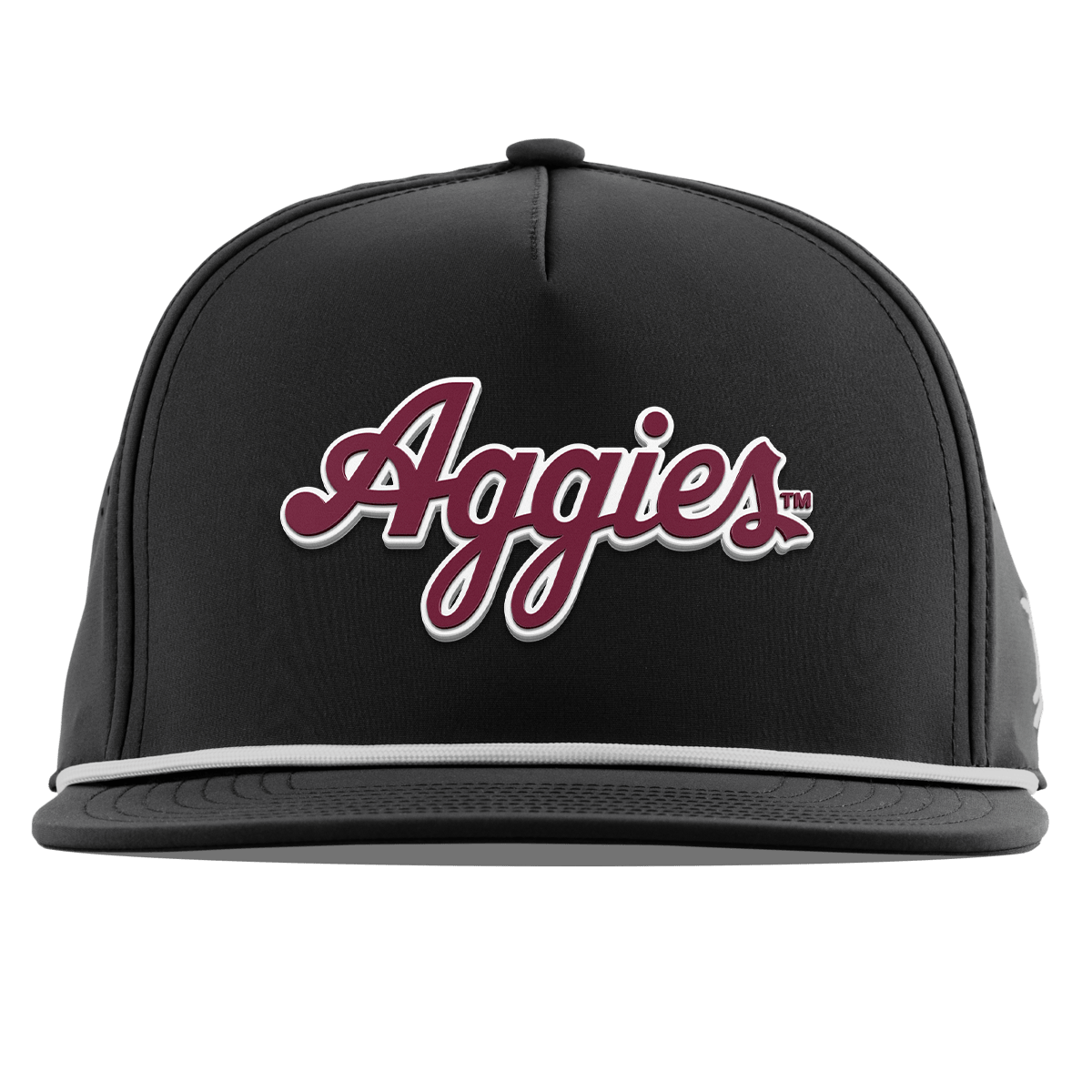 Texas A&M University "Aggies Script" Flat 5 Panel Rope Black Script