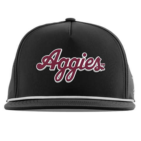 Texas A&M University "Aggies Script" Flat 5 Panel Rope Black Script