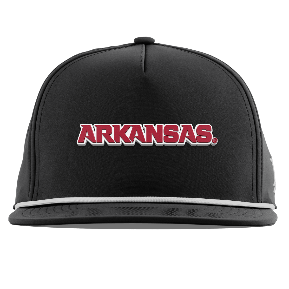 University of Arkansas "Arkansas Block" Flat 5 Panel Rope Black