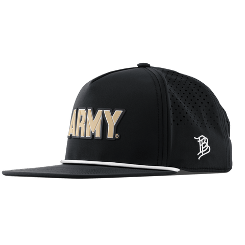 Army "Army West Point Gold Block" Flat 5 Panel Rope Black