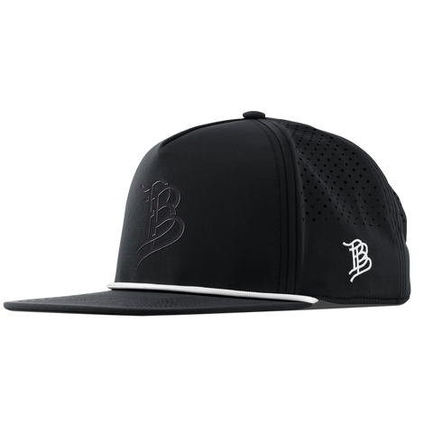 Stacked BB Icon Flat 5 Panel Rope Black