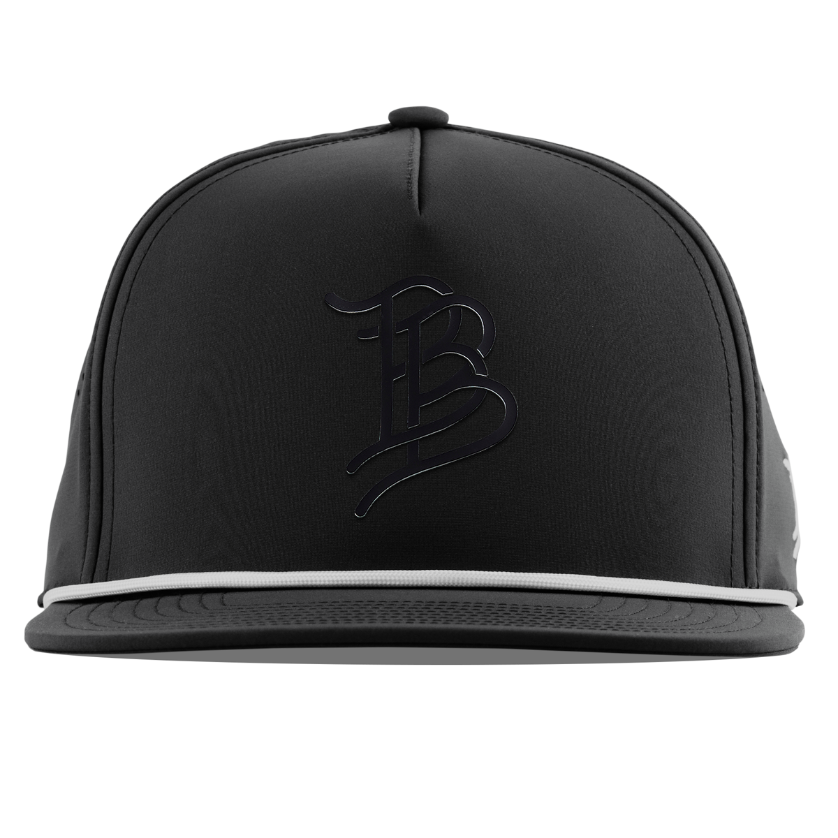 Stacked BB Icon Flat 5 Panel Rope Black