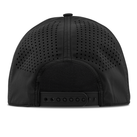 US Athletic Flat 5 Panel Rope Back Black